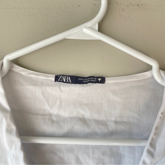 Zara white cutout poplin mini dress - Picture 4 of 5